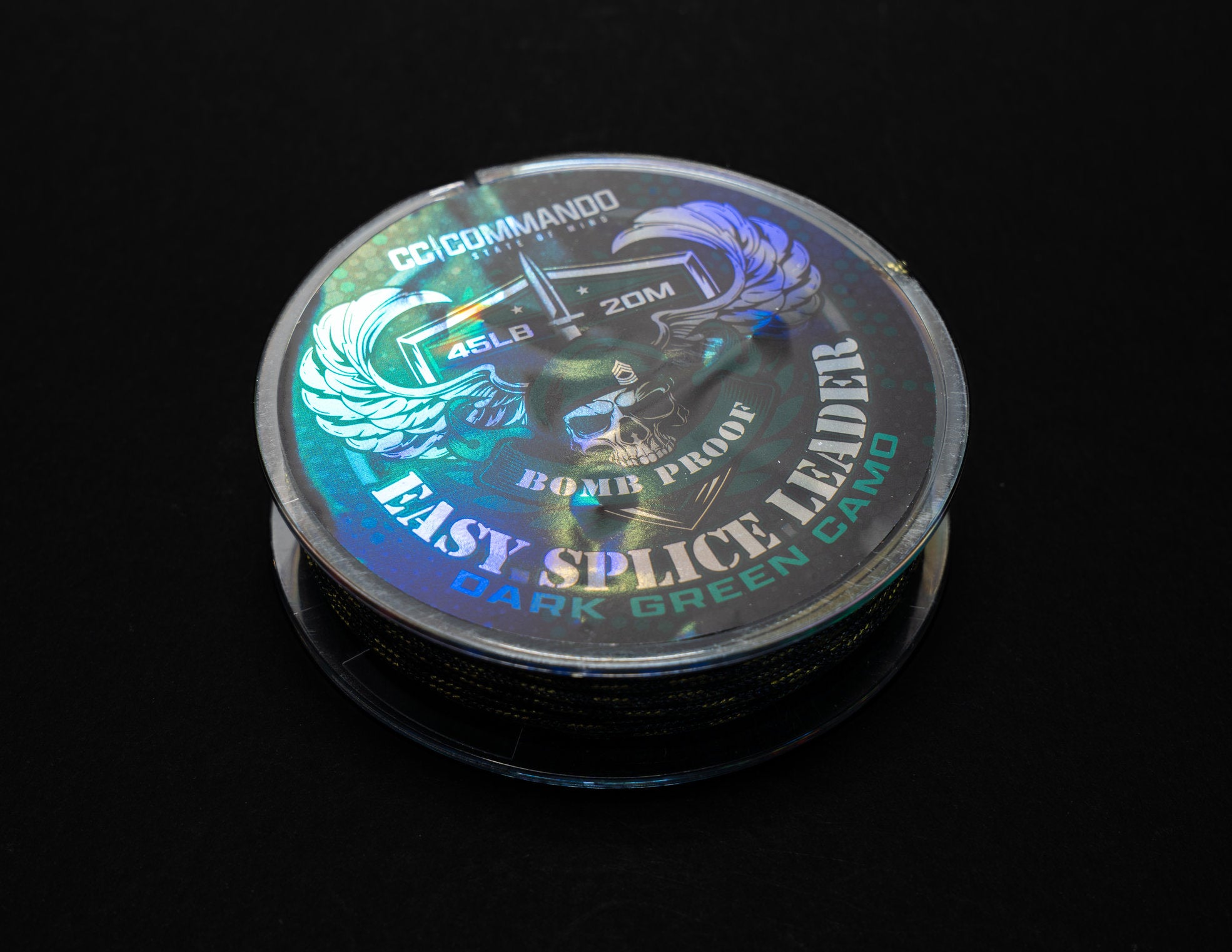Bomb Proof, Easy Splice Leader 45lb 20m Dark Green Camo