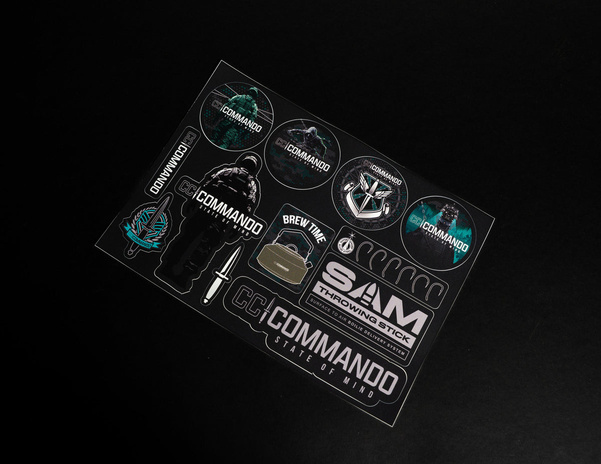 Copiado Comando Sticker Commando Tackle Vinyl Sticker Sheets – A5 (2 Per Pack)