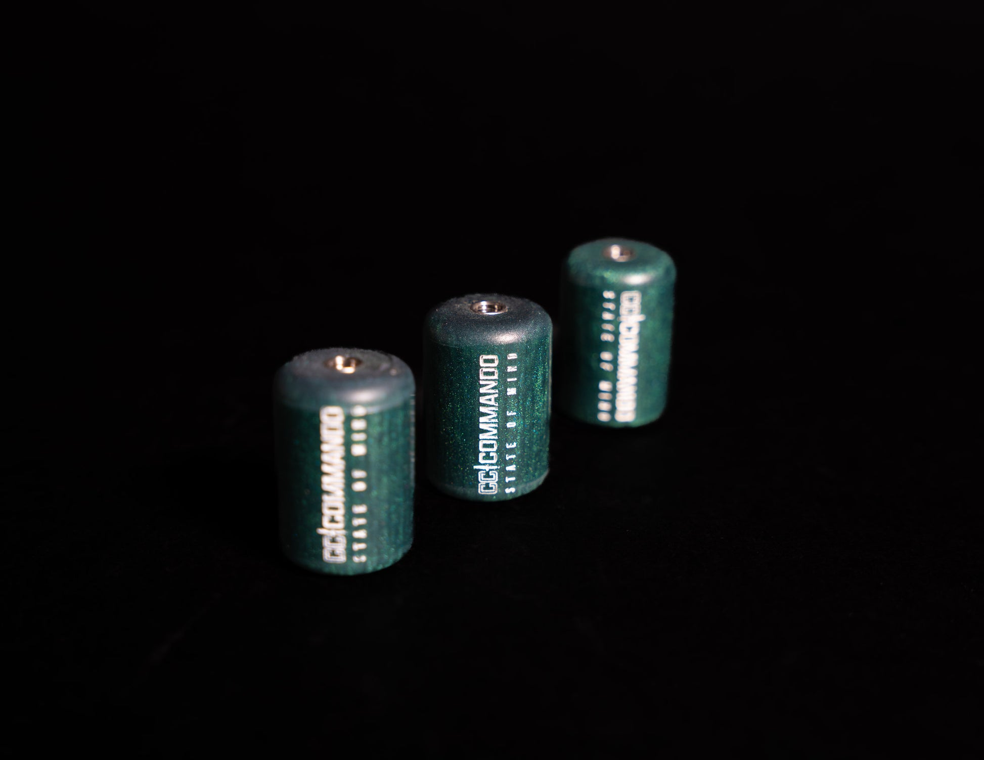 Commando Tackle Logo Handmade Resin Bobbins – Set of 3