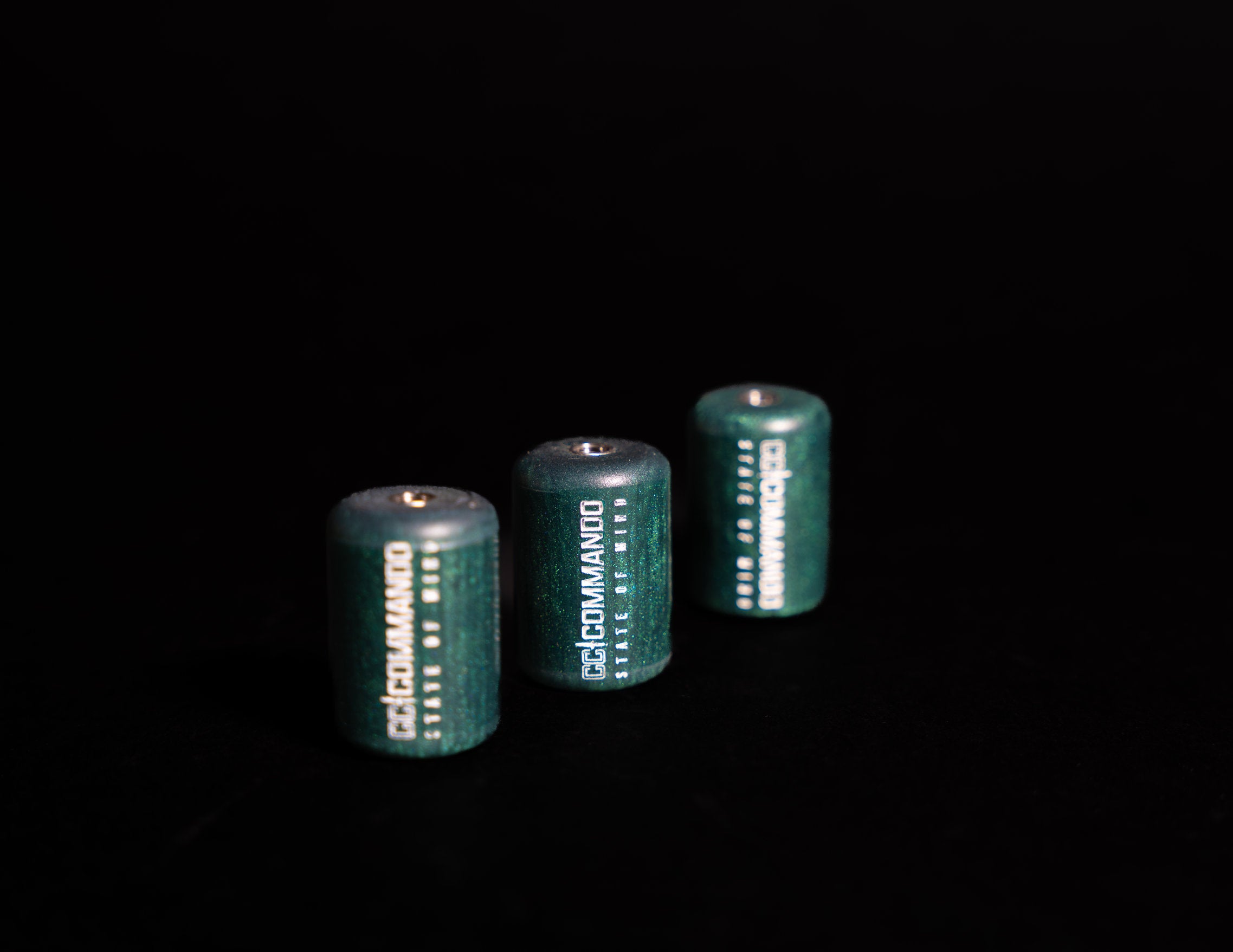 Commando Tackle Logo Handmade Resin Bobbins – Set of 3