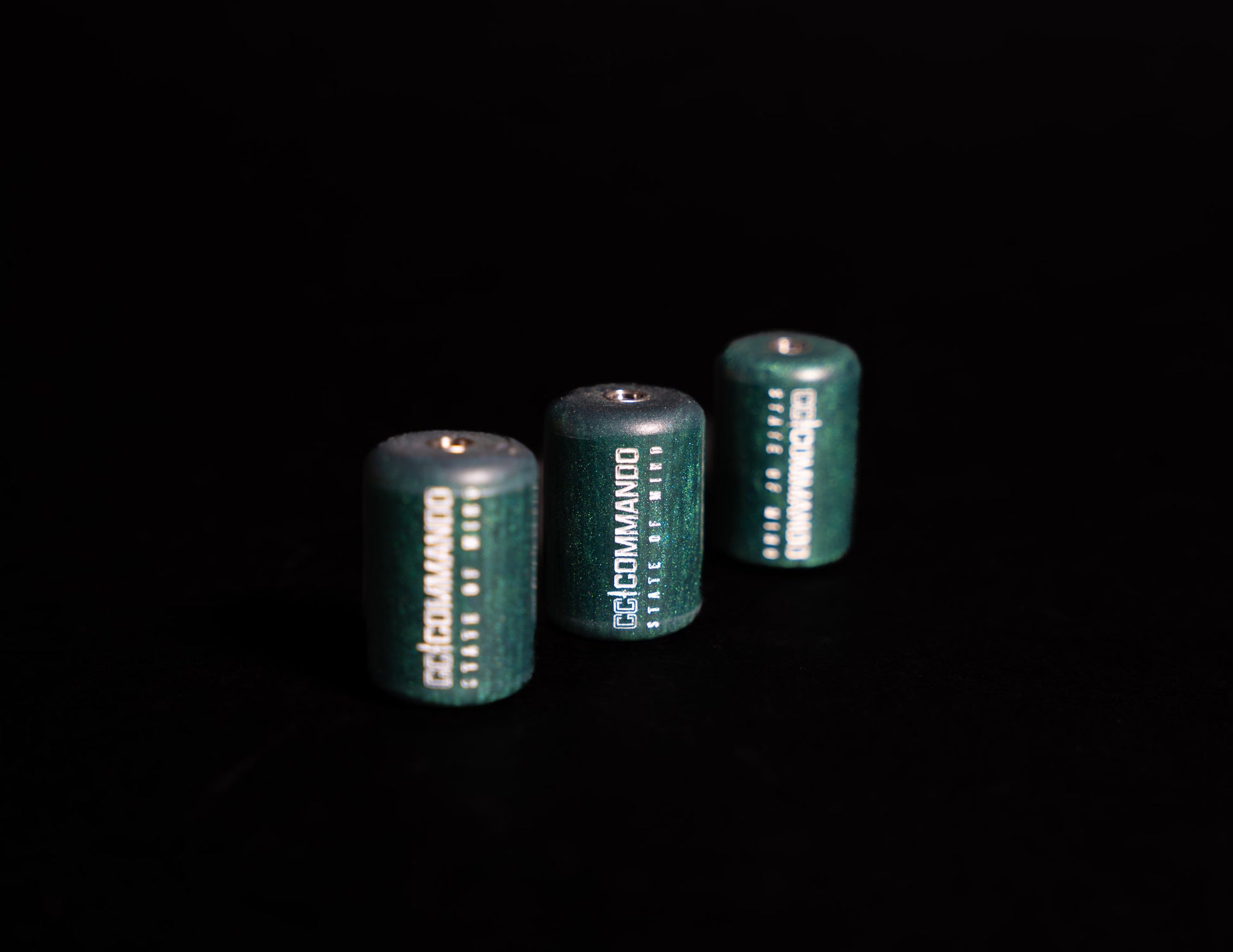 Commando Tackle Logo Handmade Resin Bobbins – Set of 3