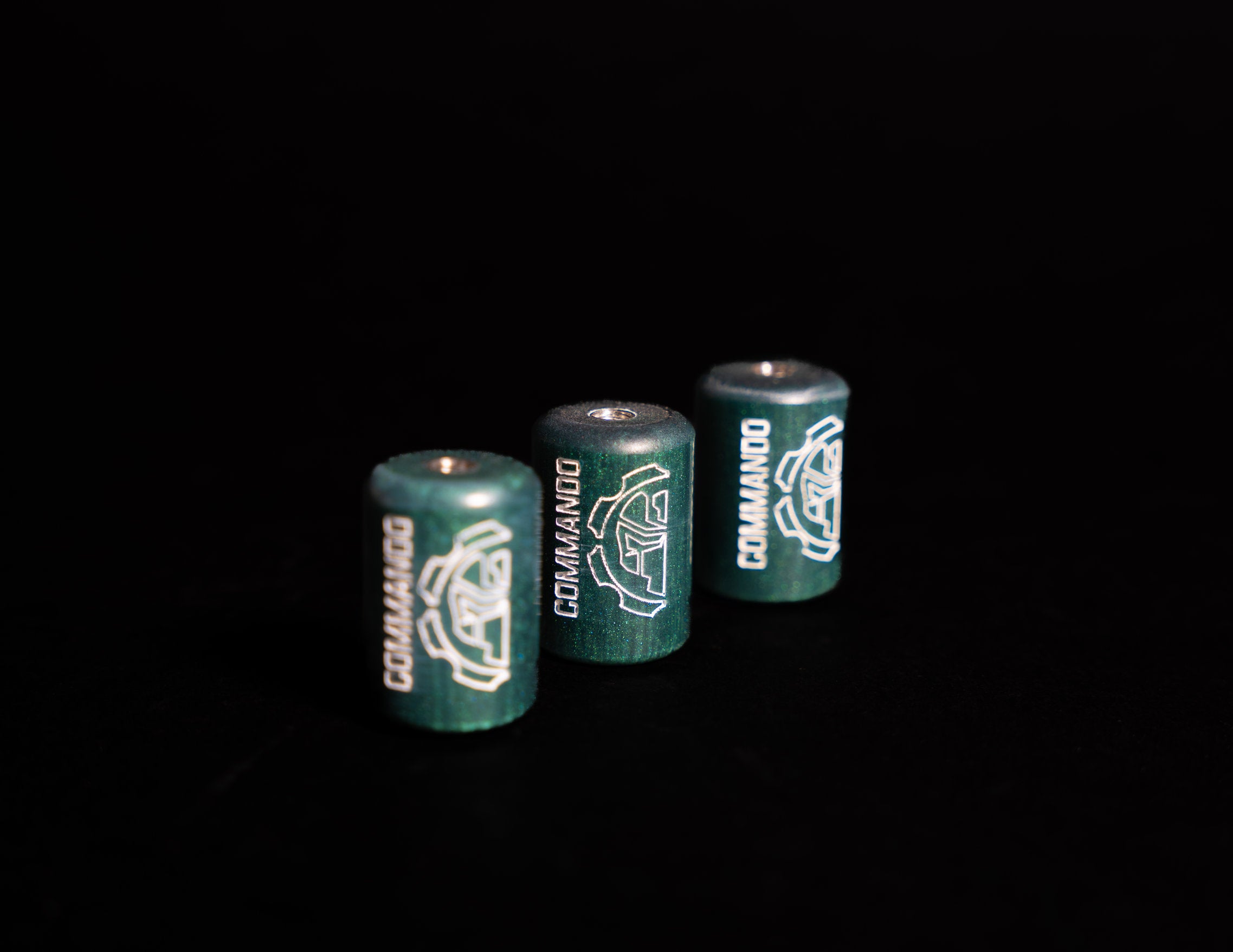 Commando Tackle Face Handmade Resin Bobbins – Set of 3