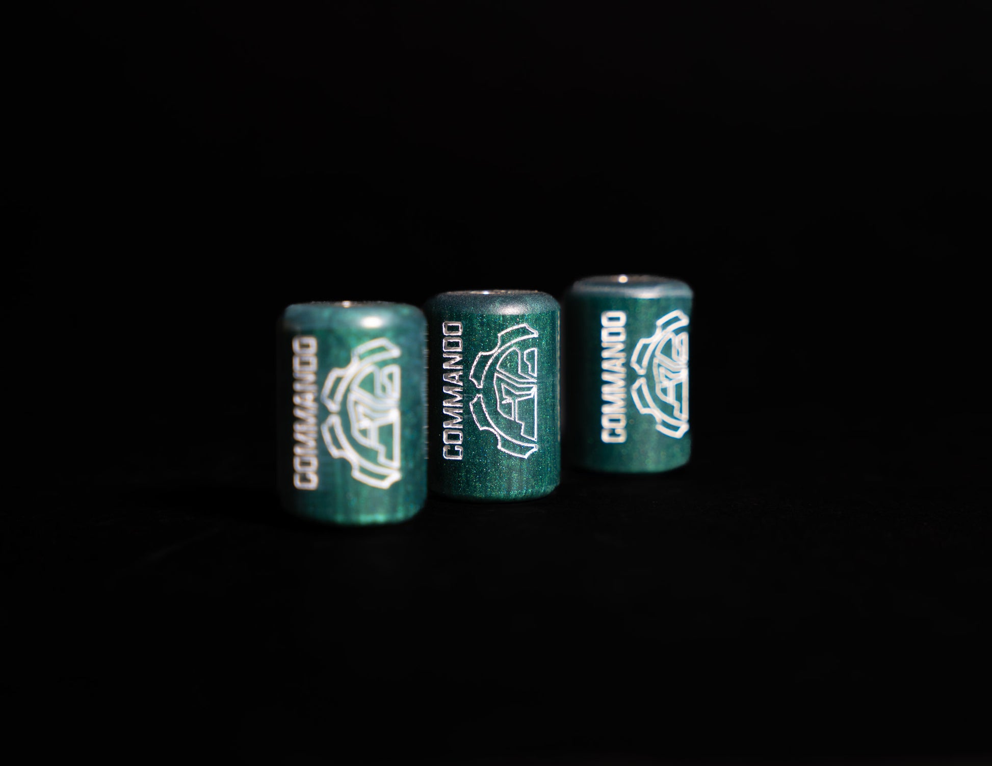 Commando Tackle Face Handmade Resin Bobbins – Set of 3